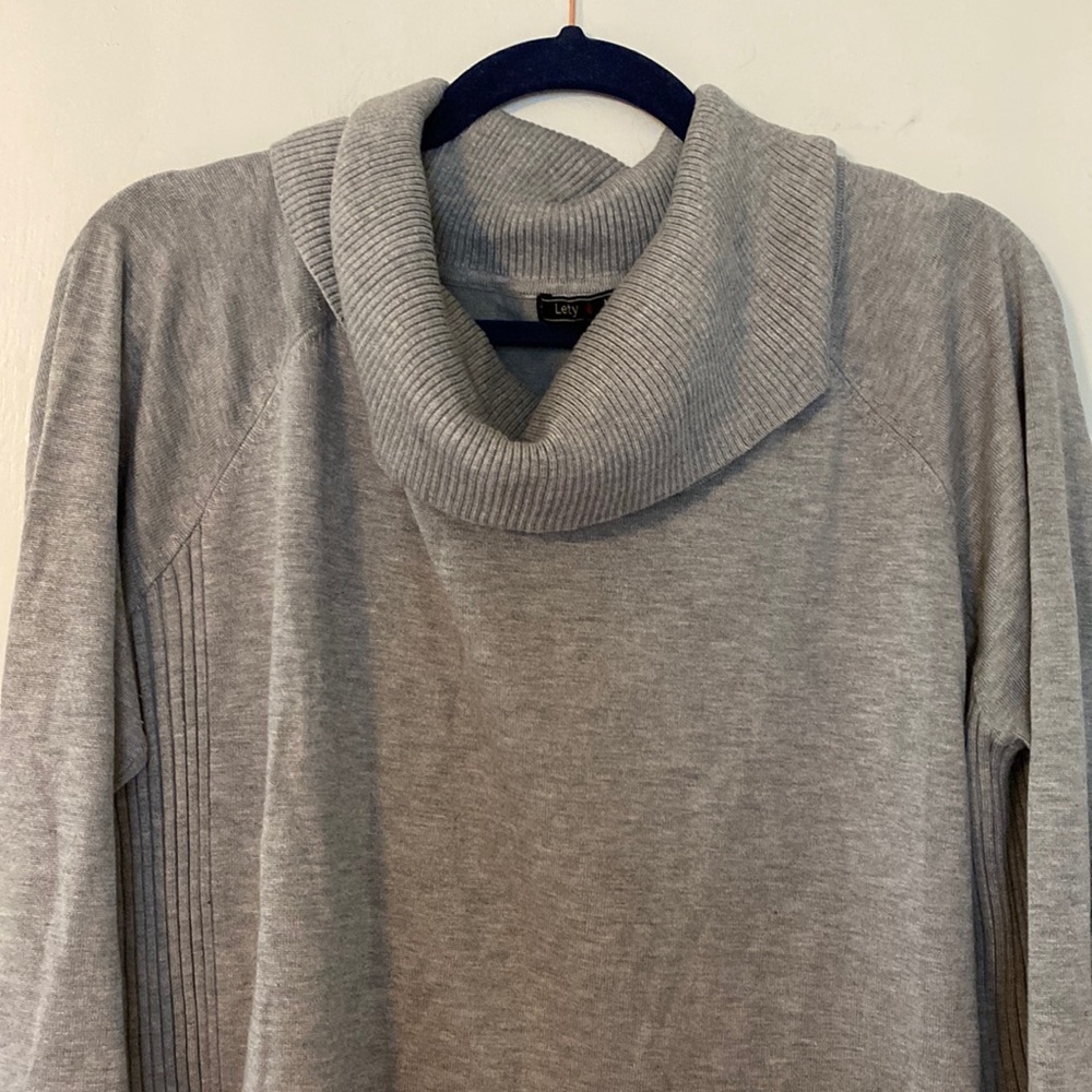 Cowl neck thin sweater